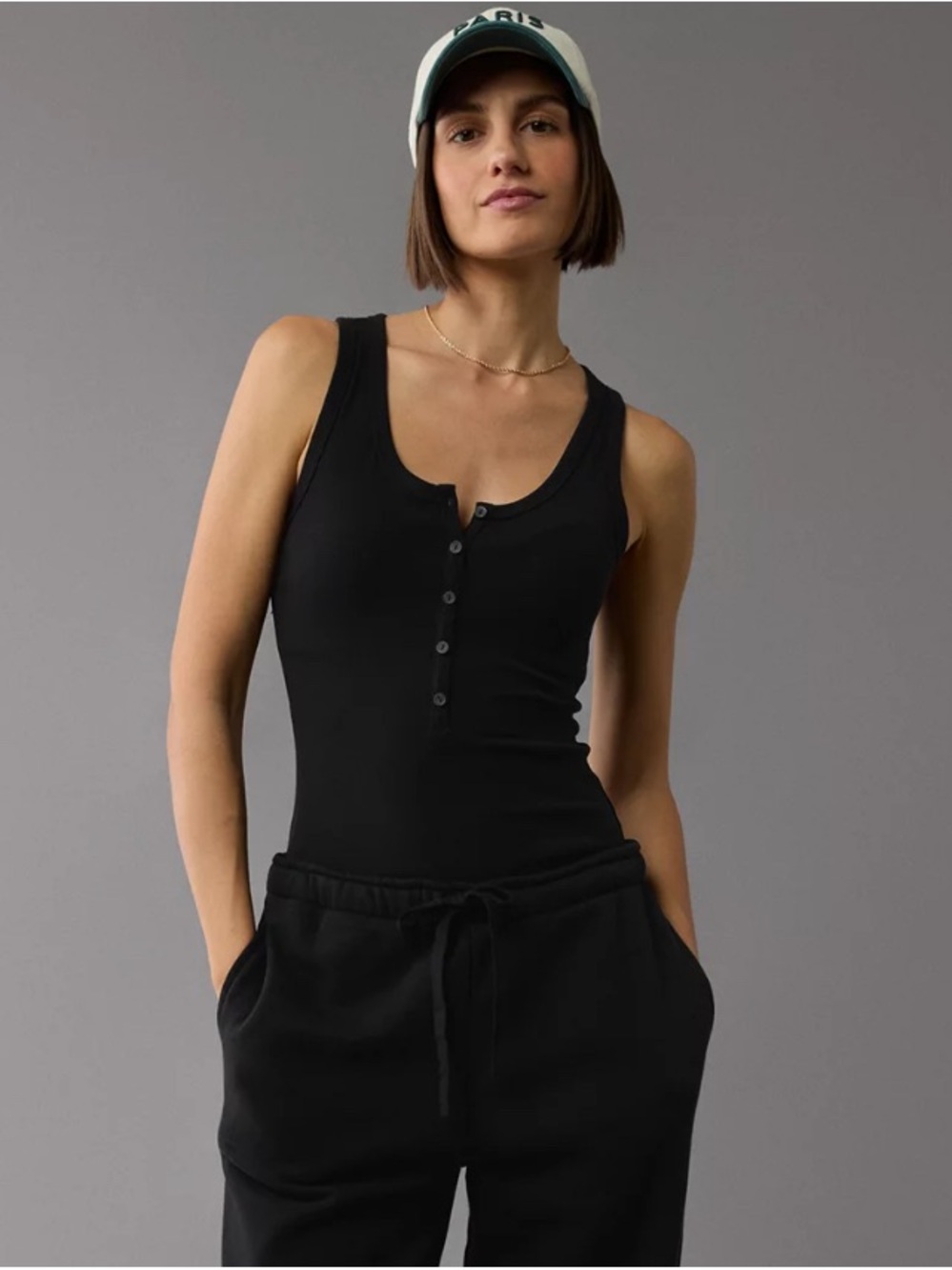 AE Henley Tank Top Bodysuit